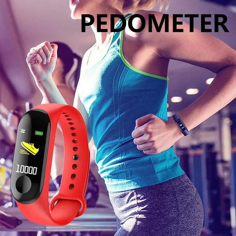 10 шт./лот M3 Pro Bluetooth спортивные Смарт часы с пульсом кровяного давления будильник шаг фитнес-трекер для Android и IOS