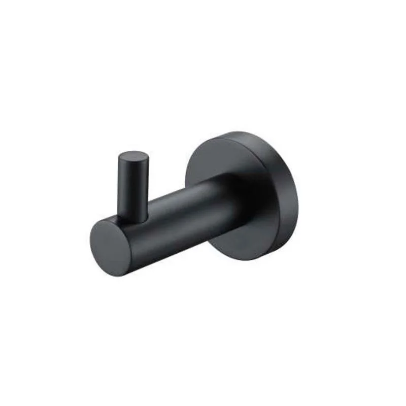 Atacado-Cl-ssico-304-Preto-Fosco-Cabides-Toalha-Gancho-Base-Redonda-de-A-o-Inoxid-vel