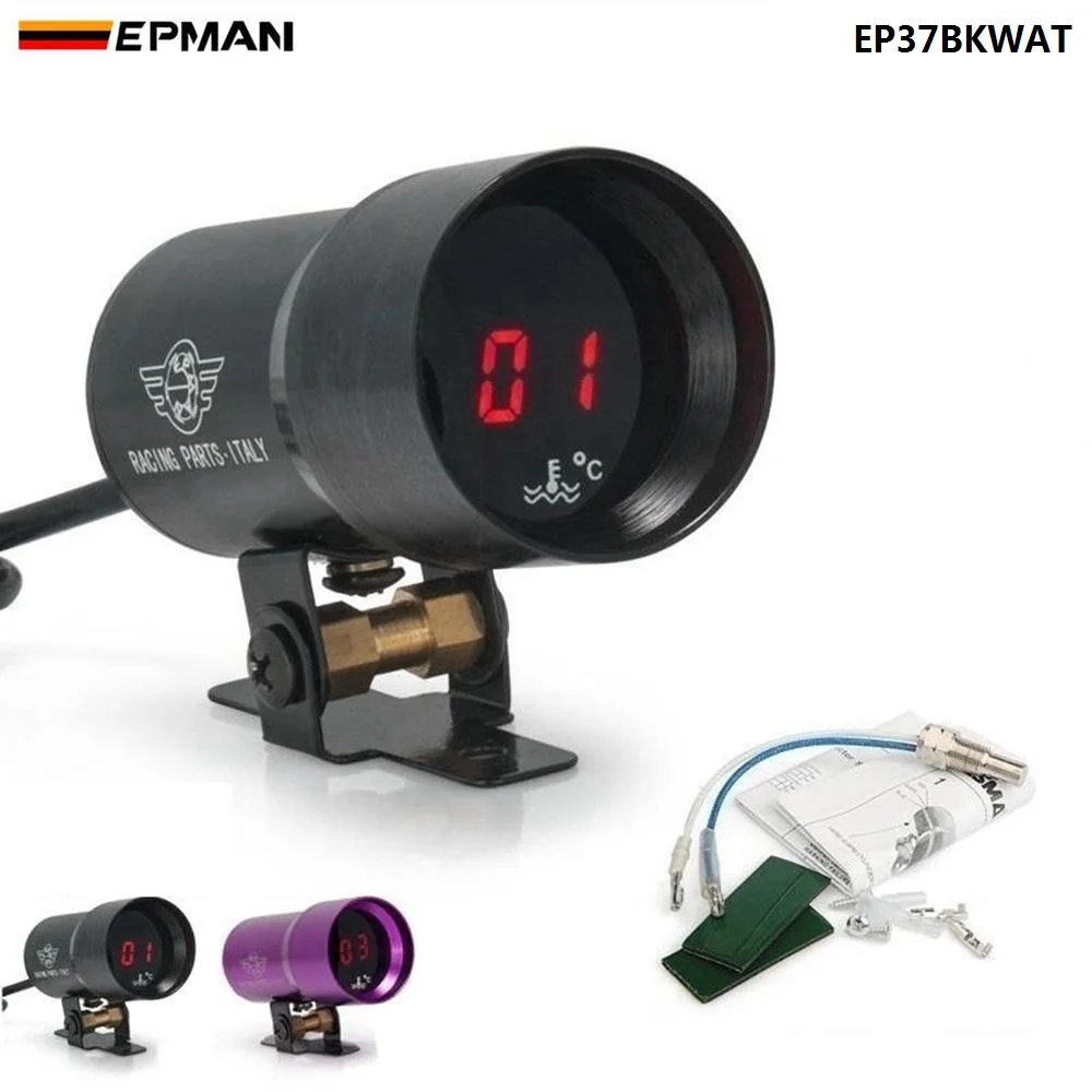 37 мм компактный микро цифровой Копченый Вольт/температура воды./Температура масла./давление масла/Тахометр/вакуум/Boost