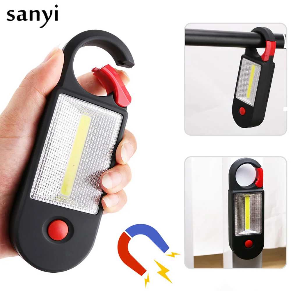 

New COB LED Working Light 2 Modes Inspection Flashlight with Strong Magnetic Hook Camping Work Flashlight
