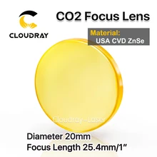 Cloudray EE.UU. CVD ZnSe Lente de Enfoque de Dia. 20mm FL 25.4mm 1 “para CO2 Grabado Por Láser Máquina de Corte Envío Gratis