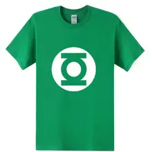 Новинка, футболка с зеленым фонариком, Мужская футболка с теорией Большого взрыва, хлопковая Футболка с супергероем шелдоном Купером, высокое качество, Мужская футболка