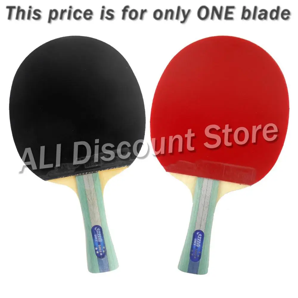 DHS 5002 طويل Shakehand FL تنس الطاولة بينغ بونغ مضرب + مجداف حقيبة