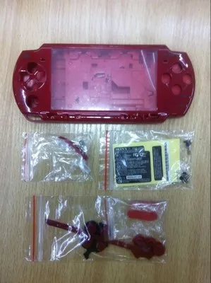 Красный Цвет Полный Корпус Корпуса для psp 3000 psp 1000 psp 2000 игровая консоль замена крышки с маленькими частями