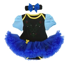 Платье принцессы Детское Кружевное платье-комбинезон+ повязка на голову, 2 шт. Балетная пачка для новорожденных детская одежда для малышки Нарядная одежда для малышей младенцев Костюмы детской одежды