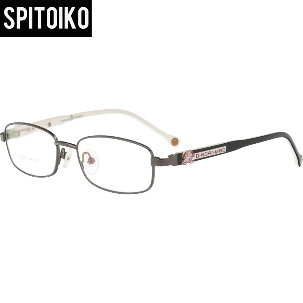 Детские оптические очки рамы дети металлические очки высокого качества Твердые Детские очки рамки D5307 - Цвет оправы: Серый