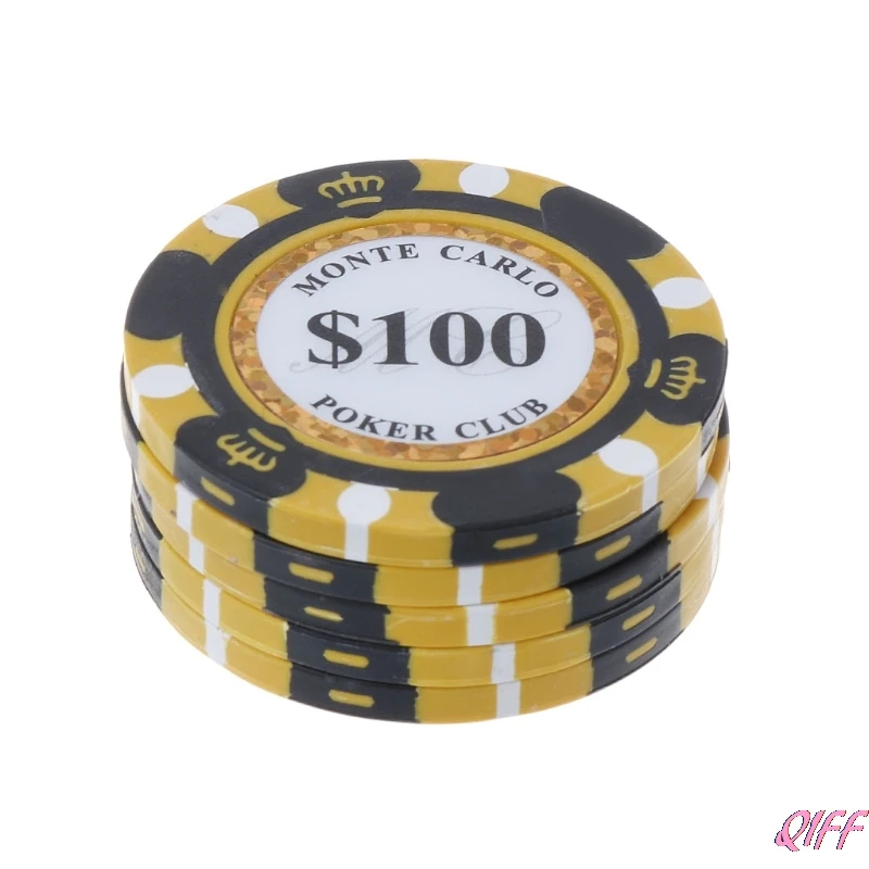 Дропшиппинг 5 шт. покерные фишки глины казино монеты 14 г Техасский Холдем баккара карты протектор 4 см APR28 - Цвет: 100