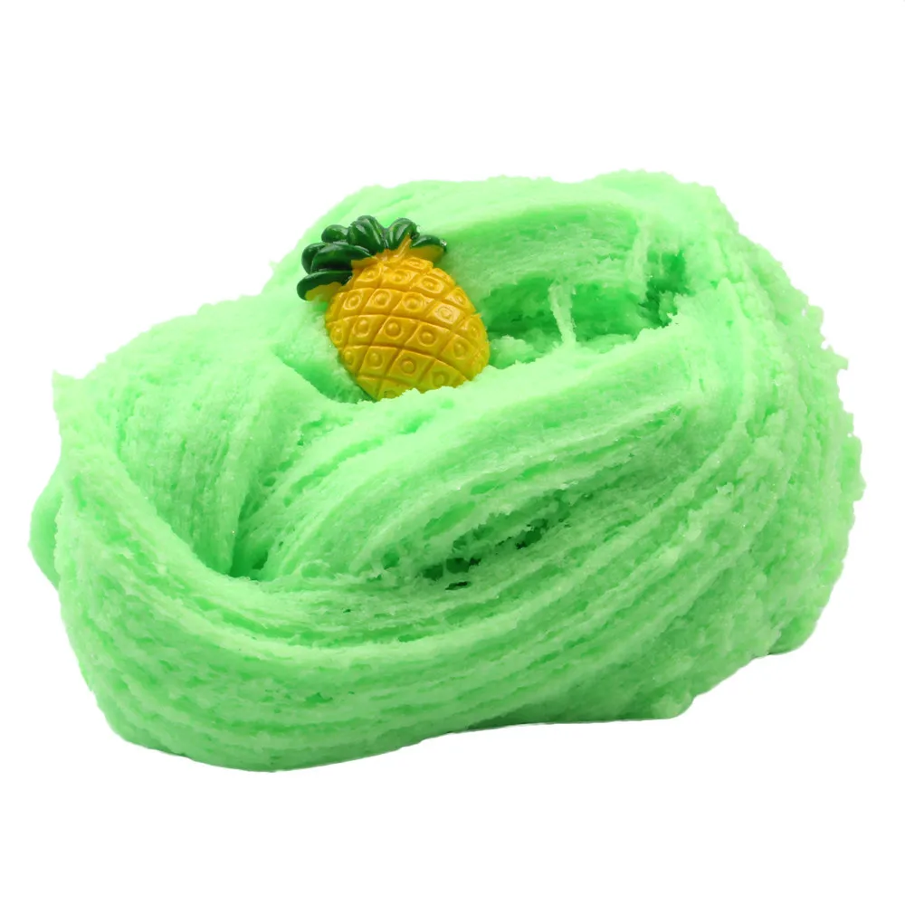 Высокое качество 60 мл смешивания облако слизи ананас шпатлевка Ароматические стресс детская игрушка из глины под хрусталь горячая Распродажа W507 - Цвет: Green
