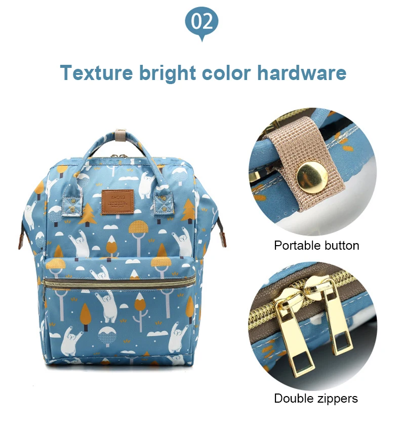 Baby Diaper Bag Waterproof Mummy Maternity Travel Backpack Nappy Changing Bags Large Capacity Nursing Wet Bag Laptop Backpack  (21)