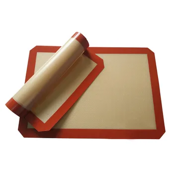 

Hot Non-Stick Silicone Baking Mat Pad, 42*29.5cm Baking Sheet Glass Fiber Rolling Dough Mat, Large Size for Cake Cookie Macaron