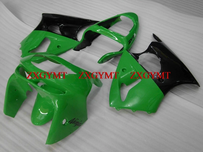 

Plastic Fairings for Ninja Zx-6r 1998 - 1999 Plastic Fairings 636 Zx-6r 1998 Green Black Fairing Kits Ninja Zx-6r 98