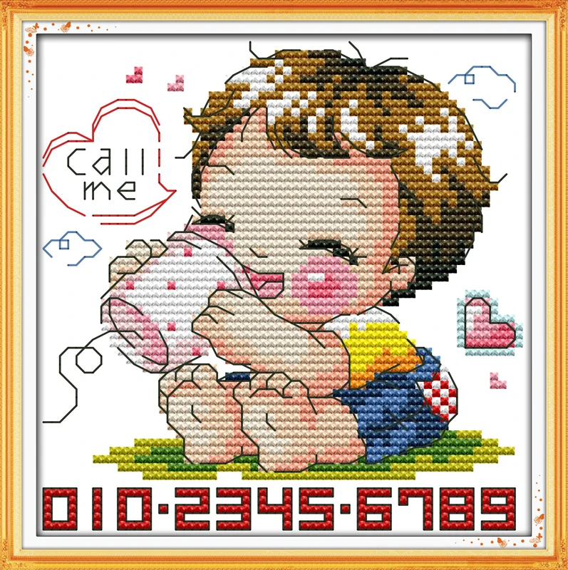 

Lovely boy, counted printed 14CT 11CT Cross Stitch kits,embroidery needlework Sets, Home Decor