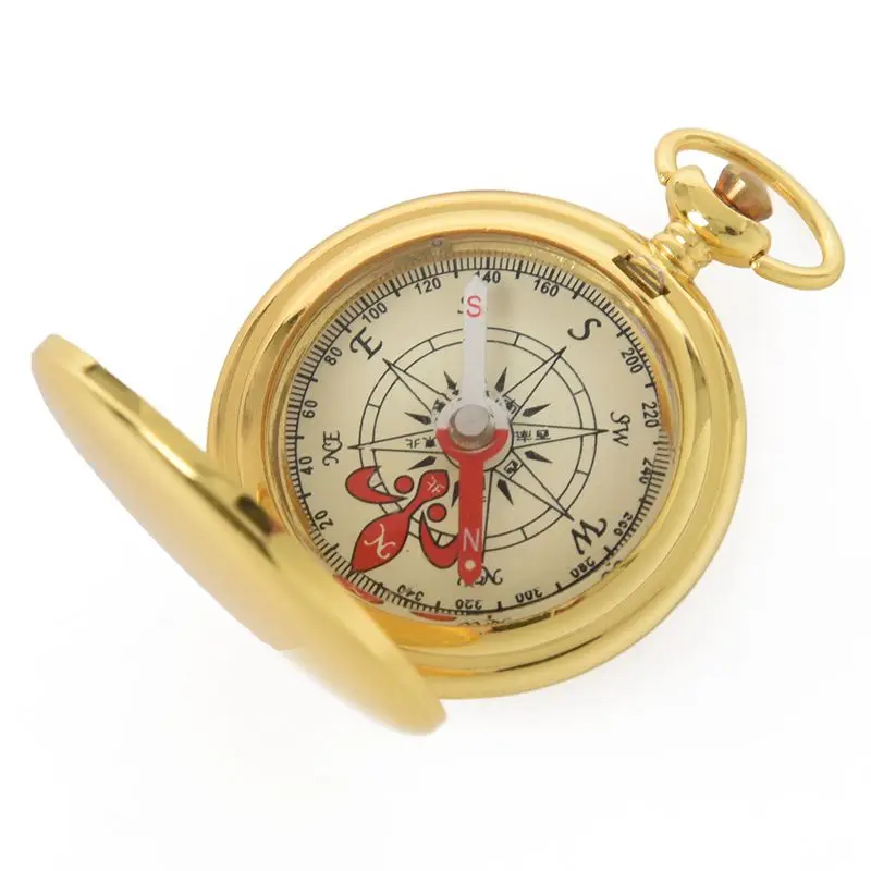 

ELOS-Pocket Compass Outdoor Compass Antique Hiking Hunting Camping Survival Compass Metal Compass Tool