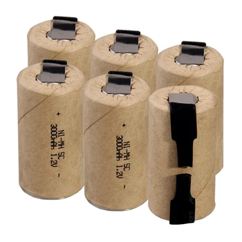 

Lowest price 6 piece SC battery 1.2v batteries rechargeable 3000mAh nimh battery for power tools akkumulator