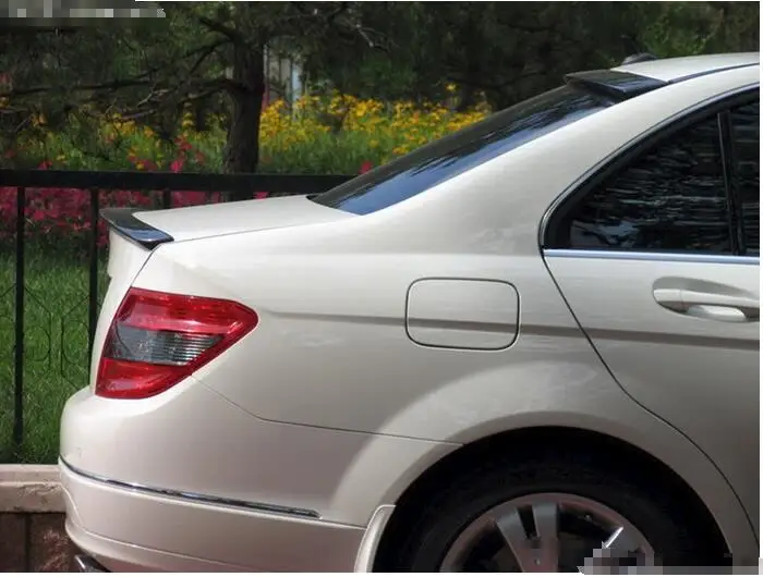 Для Benz c-класс W204 спойлер на крышу 2008- Высокое качество абс материал заднее крыло автомобиля праймер цвет задний спойлер