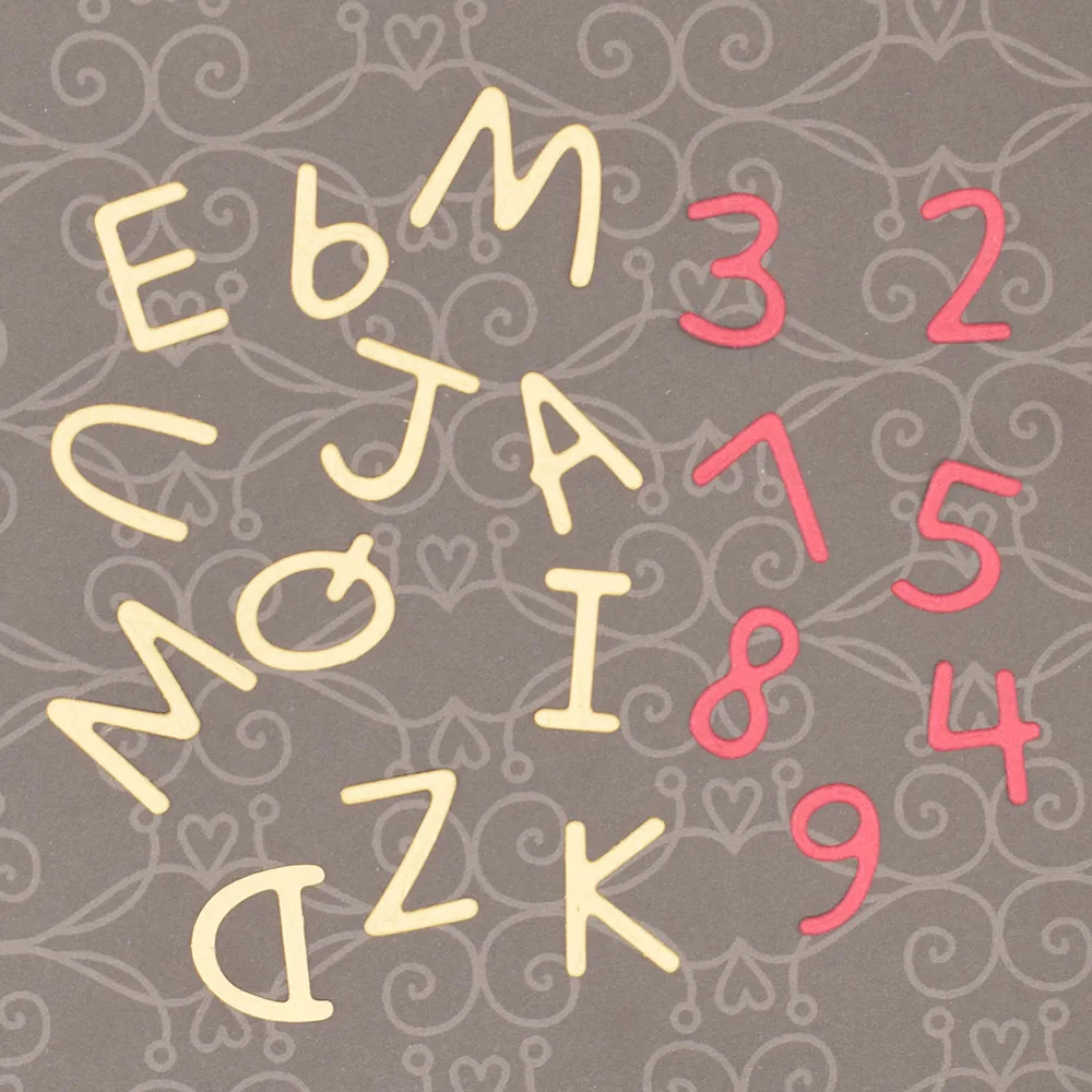 

Alphabet Numerals Metal Cutting Dies for Scrapbooking Card Album Decoration Card making Paper Embossing Dies