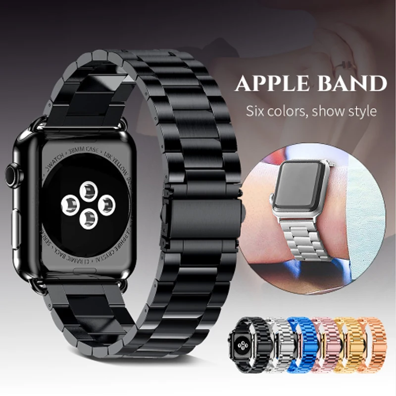 

EIMO Luxury link bracelet For Apple Watch band 42mm 38mm iWatch 3 2 1 Stainless Steel Metal Strap Wrist Watchband Accessories