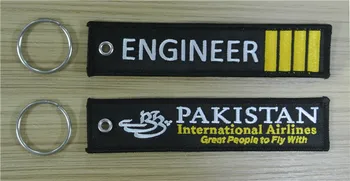 

Engineer 4 Bars Pakistan International Aviation Great People to Fly With Aviation Embroidered Key Chain Keyrings