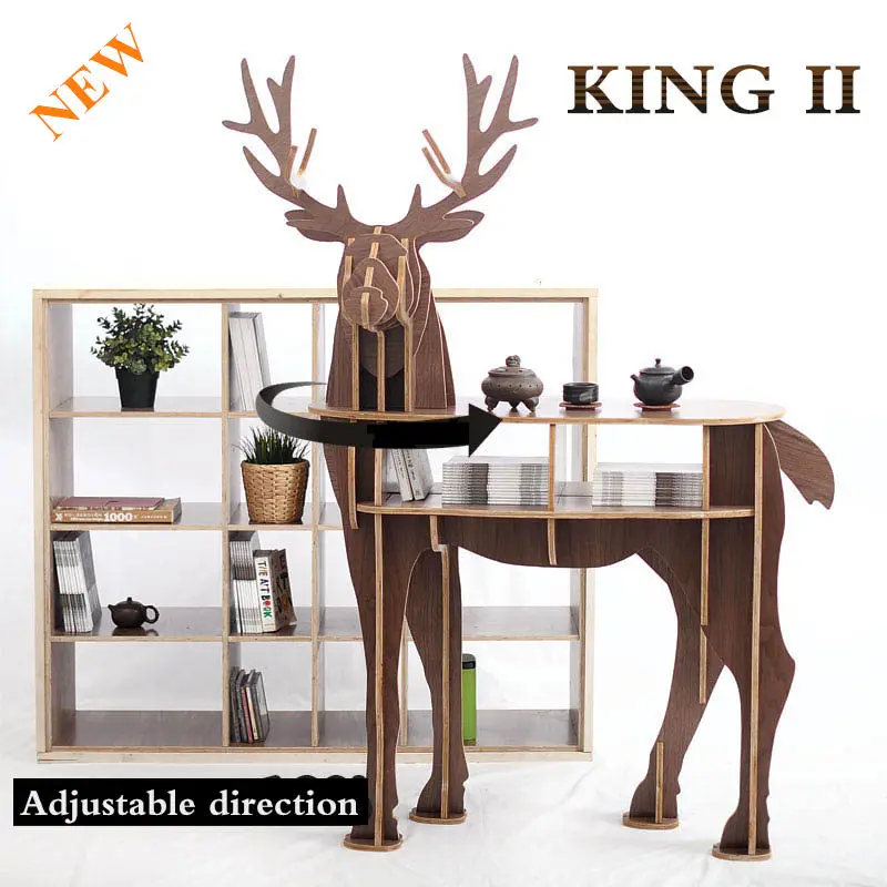 Wooden Deer home decor coffee table KING II self-built puzzle furniture Wooden Deer home decor coffee table KING II self-built puzzle furniture