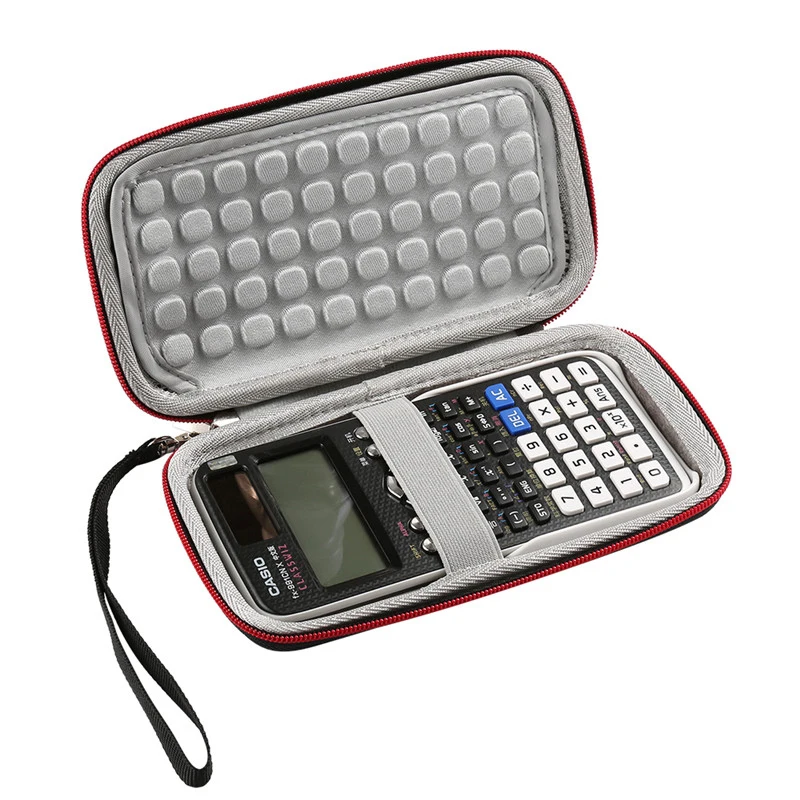 

Fashion EVA Zipper Case Protective Storage Handle Bag for CASIO FX-991DE/FX-991EX Black Portable Calculator Bag