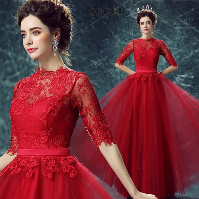 red dress for wedding reception