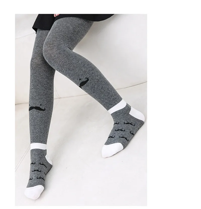 Autumn Girl's Cotton Cute Tights & Stockings Bearded Cartoon Girls Pantyhose Female Children Tights Kids Pantyhoses03