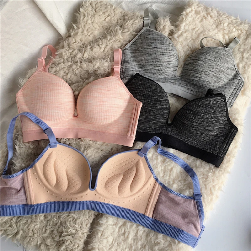 

Sexy Bras for Women Push Up Bra Wire free Lingerie Seamless Bralette BH 3/4 Cup Sport Shake proof Cotton Female Underwear