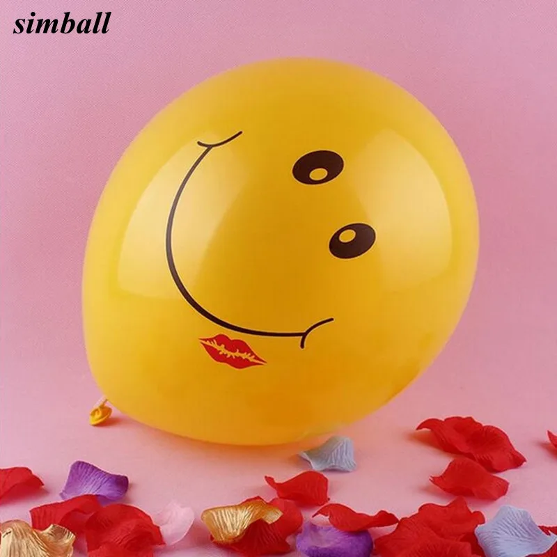 

10pcs/lot 12inch Yellow Smiley Face Latex Balloons Happy Birthday Decoration Inflatable Ballon Wedding Party Ballons Kids Toys