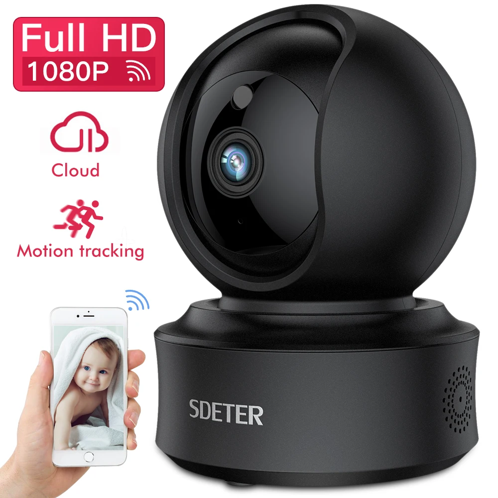 

SDETER 1080P YI Cloud Camera Wireless Wifi IP Camera Security Surveillance P2P Night Vision Pan/Tilt/Zoom Motion Tracking Indoor