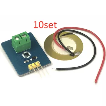 

100% NEW 10Set/lot Analog Piezoelectric Ceramic Vibration Sensor Piezoelectric Electronic Building Blocks Single Machine Module