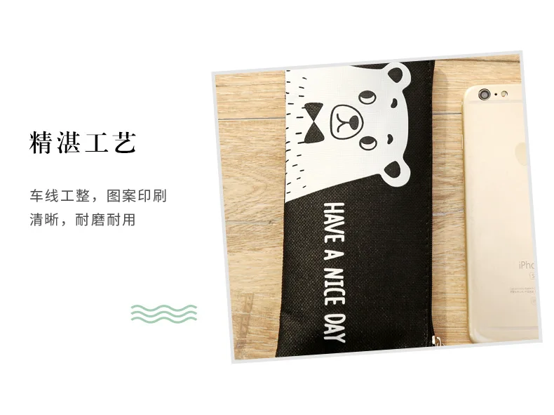 kawaii Bear Oxford cloth Pencil Case Office Student Pencil Cases Kalem Kutusu School Supplies Pen Box Astuccio Scuola