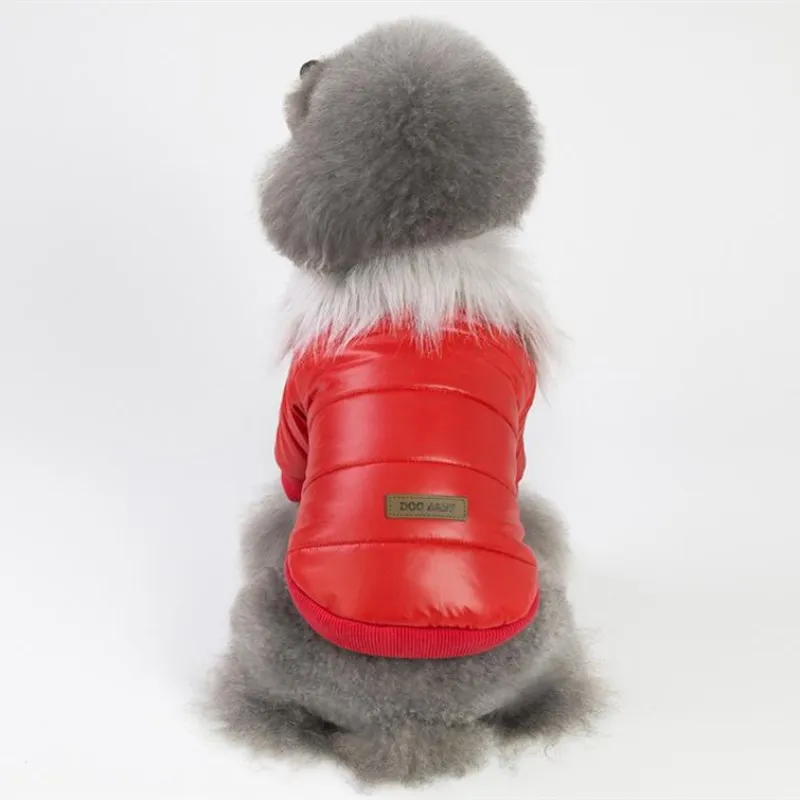 5 Размеры собака пальто зима теплая Малый Собака Одежда для Чихуахуа мягкая меховой капюшон щенок куртка Костюмы
