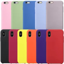 

Have LOGO Original Style Silicone Case For iphone 7 7Plus For Apple cover For iPhone 8 Plus For iPhone 6 6S Plus X Official Case