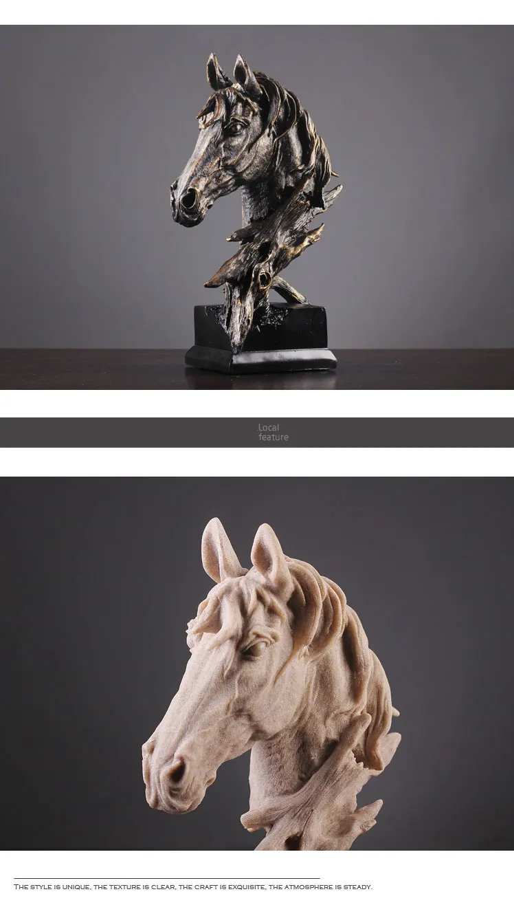 Cavalo abstrato estátua escultura artesanato estatueta casa
