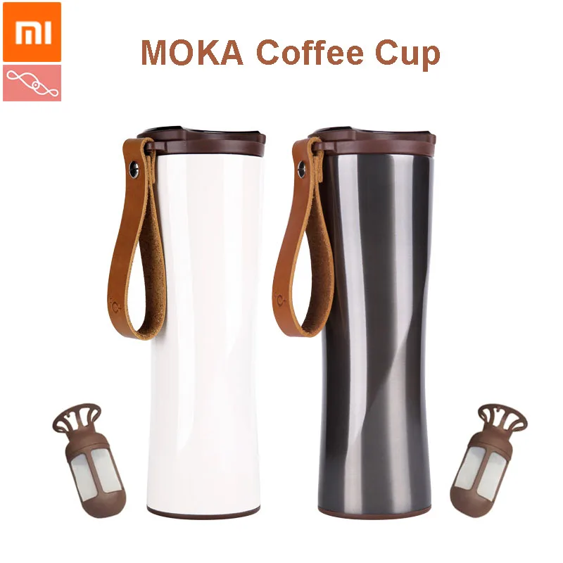 Xiaomi KissKissFish MOKA умная кофейная чашка кружка для путешествий из нержавеющей стали с