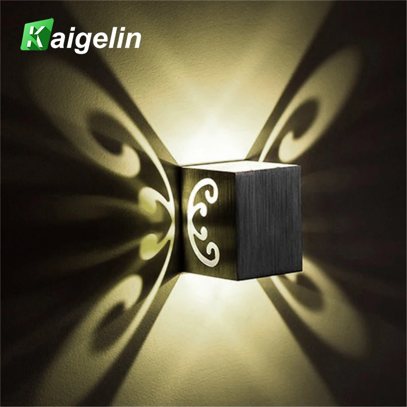 

3W Butterfly Style LED Wall Lamp Modern Wall Lights LED Ceiling Luminaire Lamp For Bedside Bedroom Study Stairs Aisle Corridor