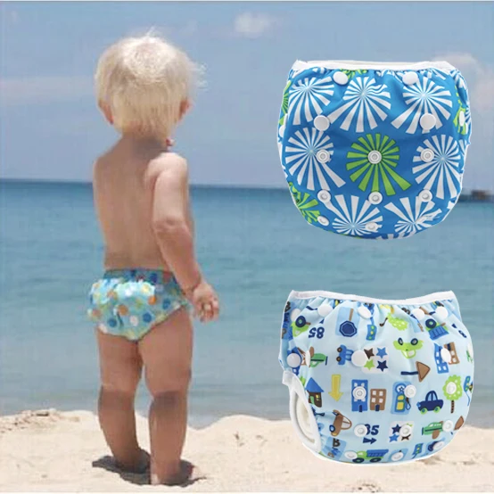 neonati bambini ragazzi ragazze costumi da bagno regolabile pannolini per bambini riutilizzabili costume da bagno neonato costum