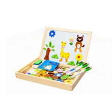 Развивающие деревянные игрушки Chanycore для обучения детей, паззл, доска с изображением животных, белая доска, подходящая для обучения, подарки 4046