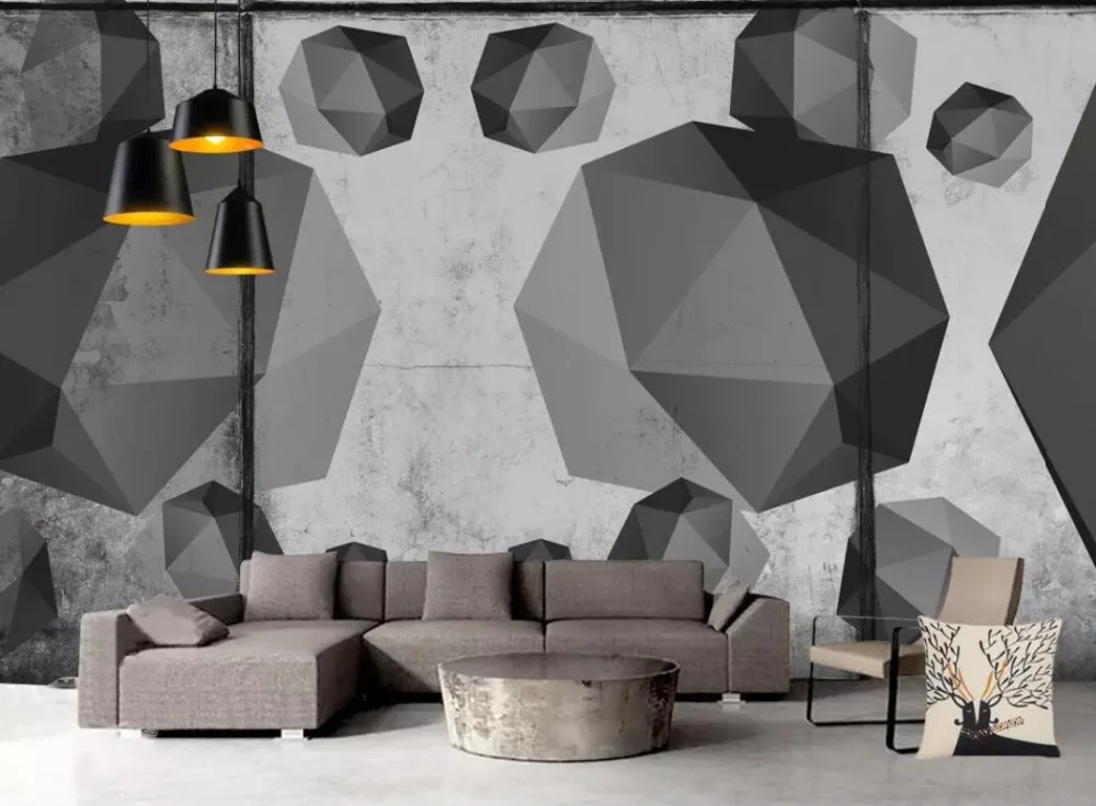 

Fashionable geometry restoring ancient ways color piece Nordic Europe contracted sitting room setting wall