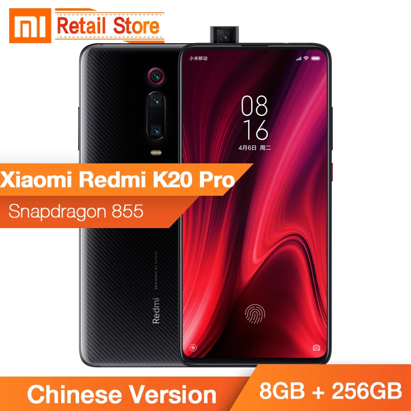 Китайская версия Xiaomi Redmi K20 Pro 8GB 256G Snapdragon 855 мобильный телефон 48MP камера заднего
