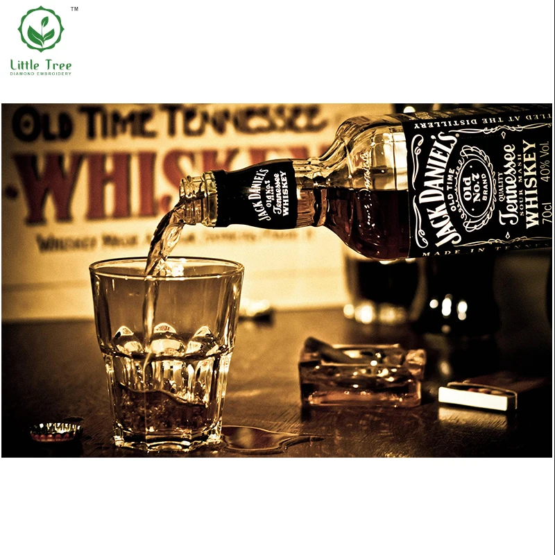 

wine full gear diamond painting whiskey mosaic pictures for tavern home decoration cross stitch sewing rhinestones needlework