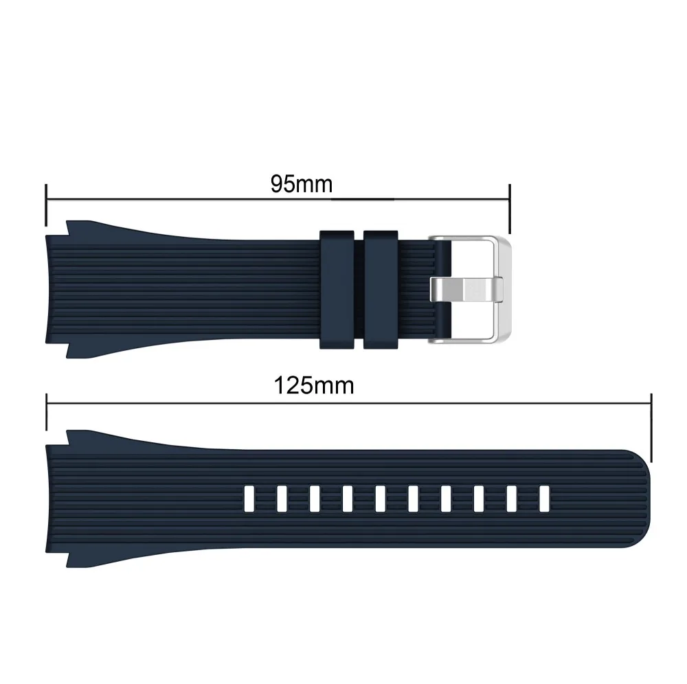 Силиконовый ремешок для часов samsung Galaxy Watch 46 мм версия SM-R800 полосатый резиновый сменный Браслет 22 мм ширина ремешка