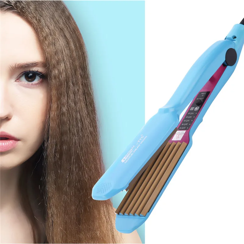 110-240 В CkeyiN выпрямитель для волос, утюжок для волнистых волос, гофрированные щипцы для завивки, плоские железные щипцы для завивки волос, утюжок для выпрямления волос
