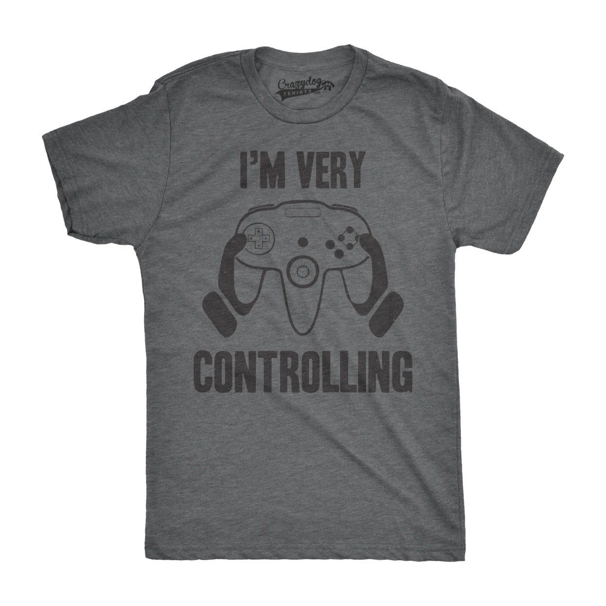 Mens Very Controlling Funny Video Game Nerdy Electronics Controller T shirt