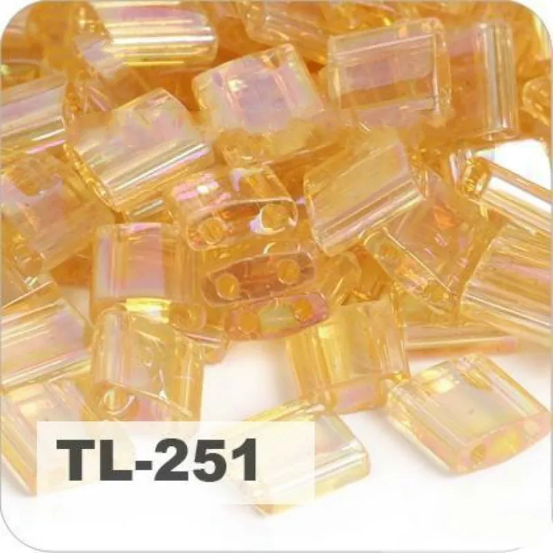 TL-251 Taidian Japanese Tila Seedbeads For Bohostyle Bracelet Finding 5x5x1.9mm 515gramslot