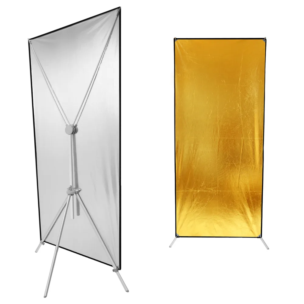 Neewer фотостудия Золотой/Серебряный плоский панельный отражатель 35x71 дюйма/89x180 см