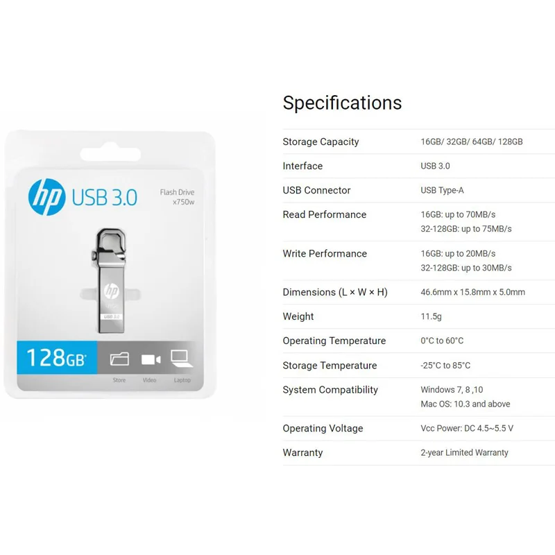 Оригинальный hp usb флэш накопитель 128 ГБ cle USB туфли из джинсовой ткани на плоской 3 0