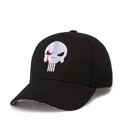 Новый стиль Вышивка головки черепа черный Бейсбол Cap Модные и повседневные Зонт фуражке хип-хоп Cap
