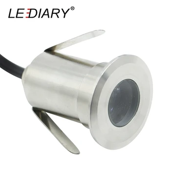 

LEDIARY 12V IP67 Waterproof Underwater 3W Spotlight 32mm Cut Hole Swimming Pool Fountain Aquarium Landscape Stainless Steel Lamp