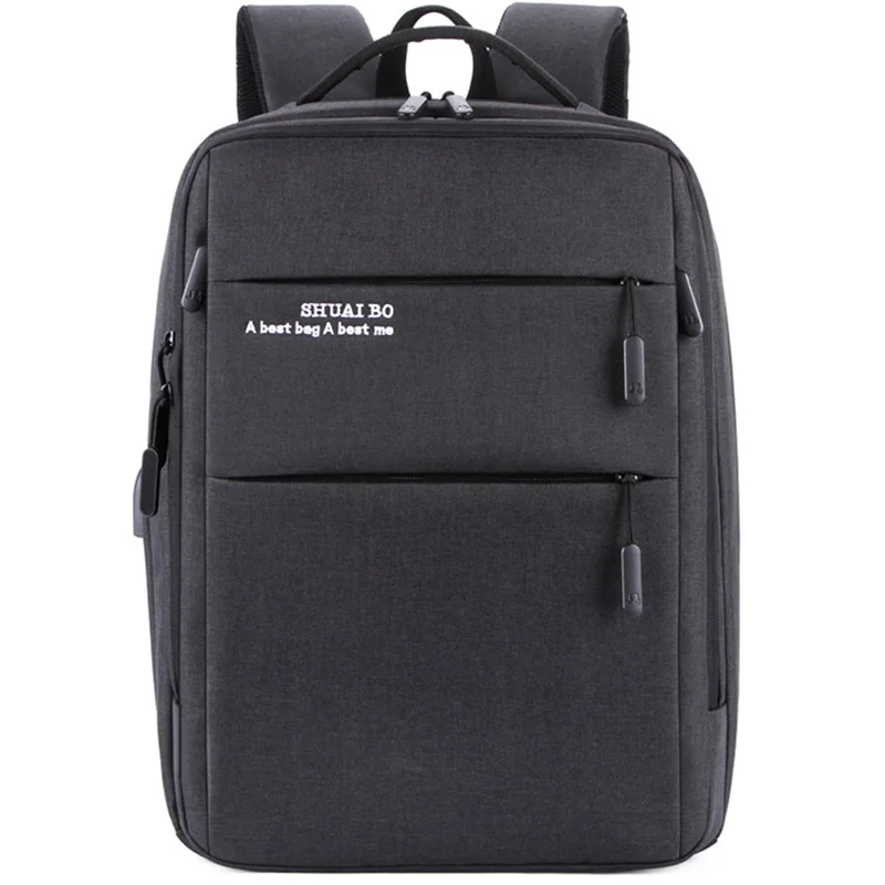 Модный мужской рюкзак для ноутбука 13,3 дюймов, школьные сумки для ноутбука, женские водонепроницаемые дорожные рюкзаки, высококачественные студенческие рюкзаки - Цвет: black
